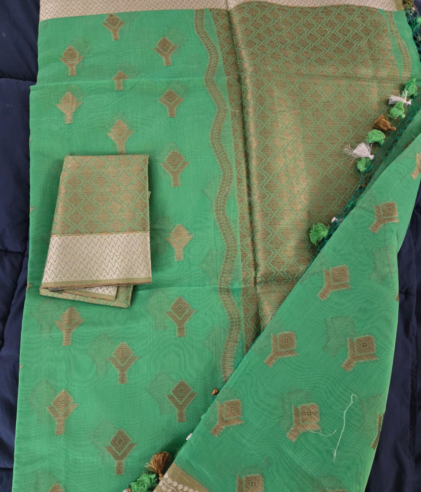 Green Kota Banarasi Saree