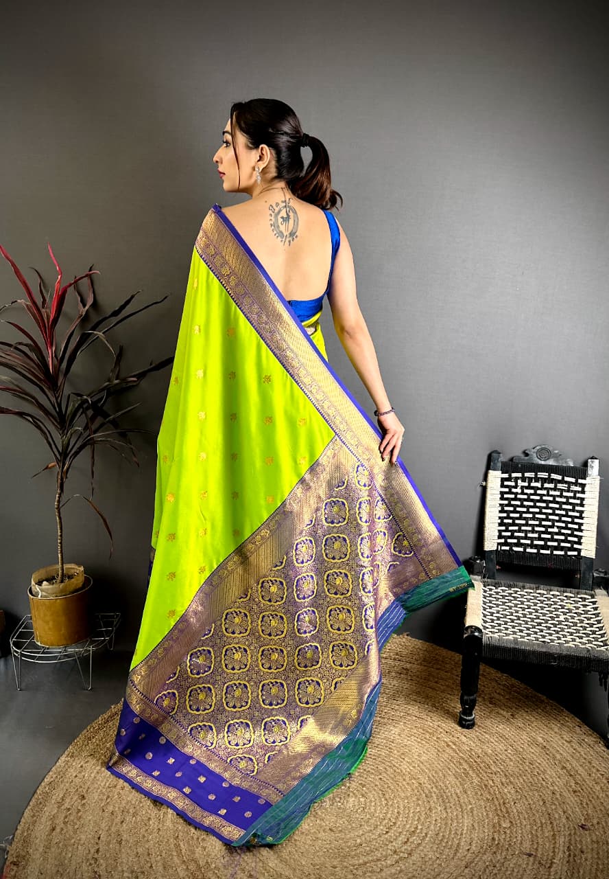 soft banarasi silk saree with zari weaving work