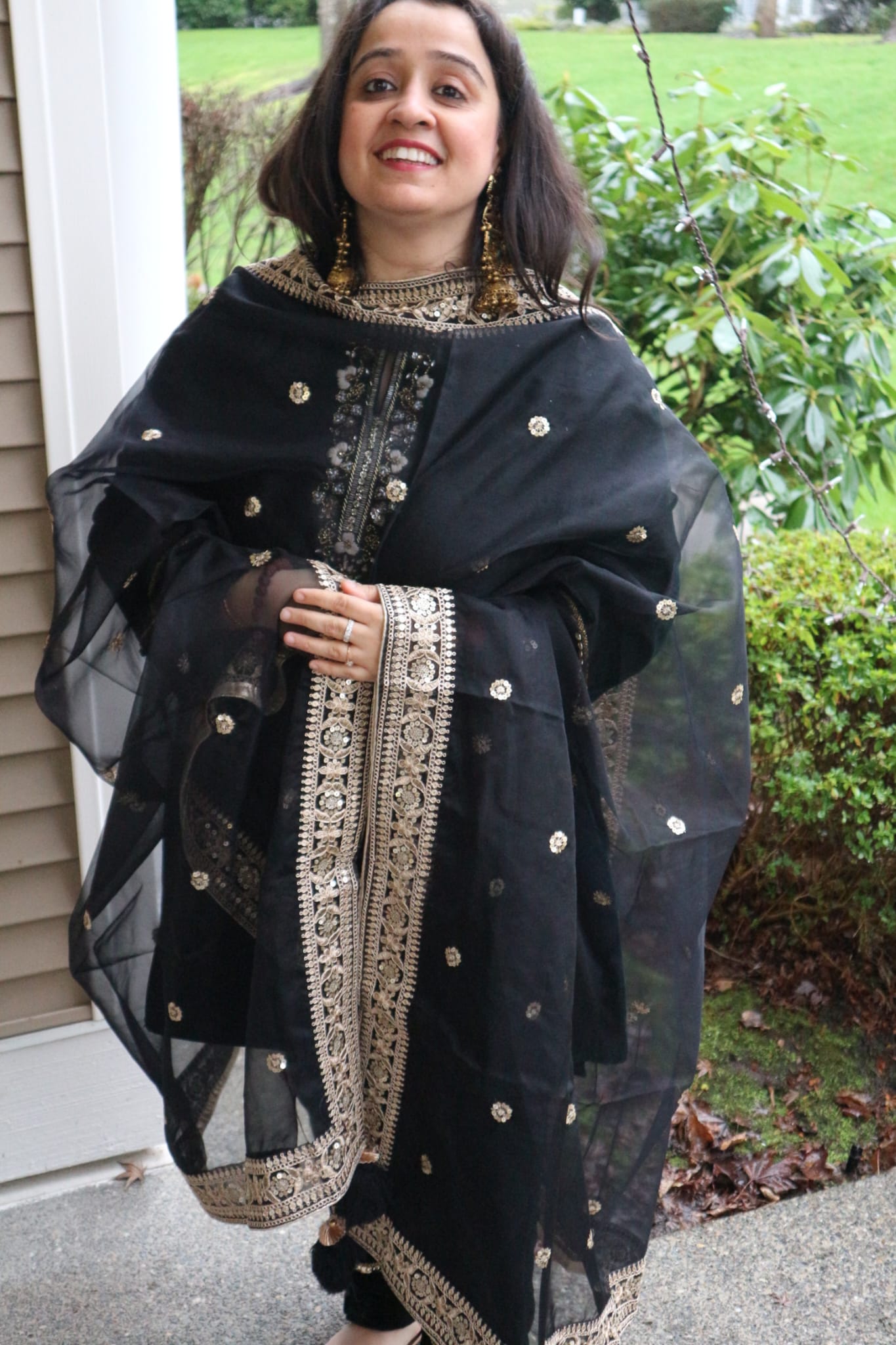 The Midnight Noir - Organza Dupatta