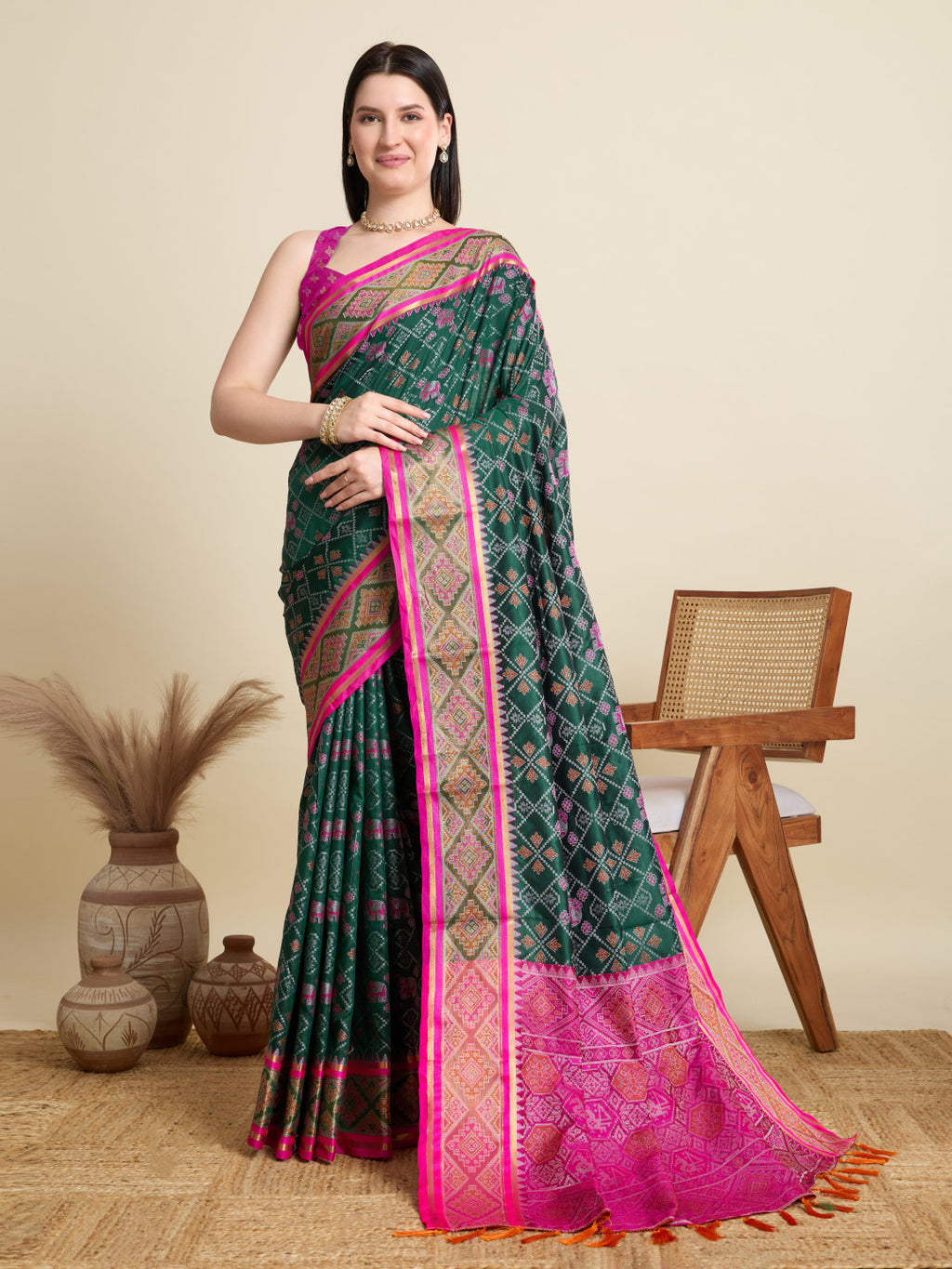 Patola silk saree with weaving work