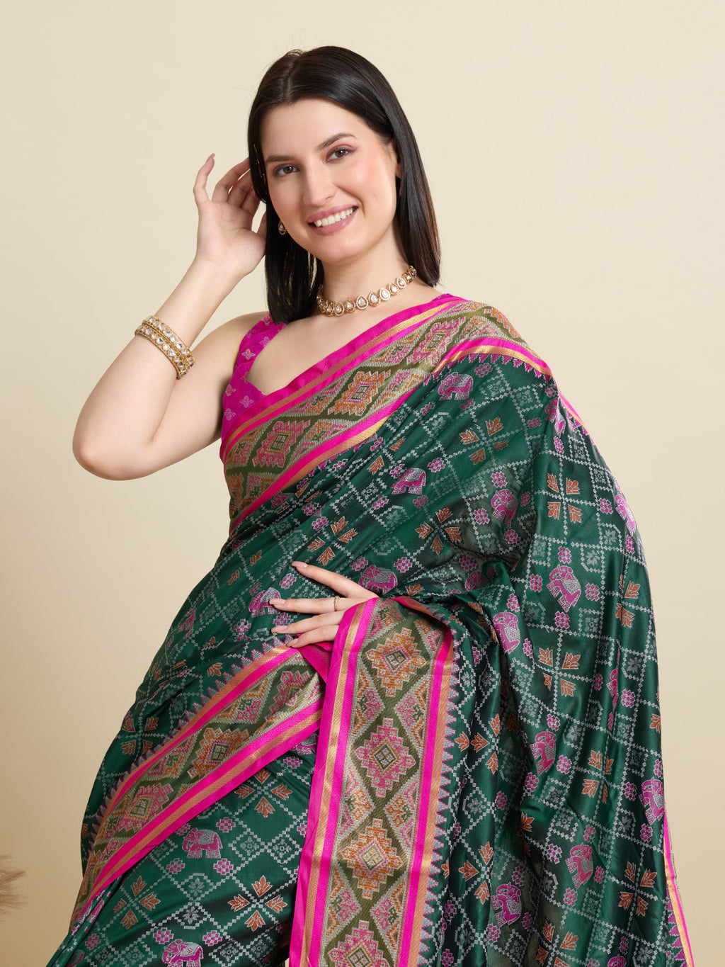 Patola silk saree with weaving work