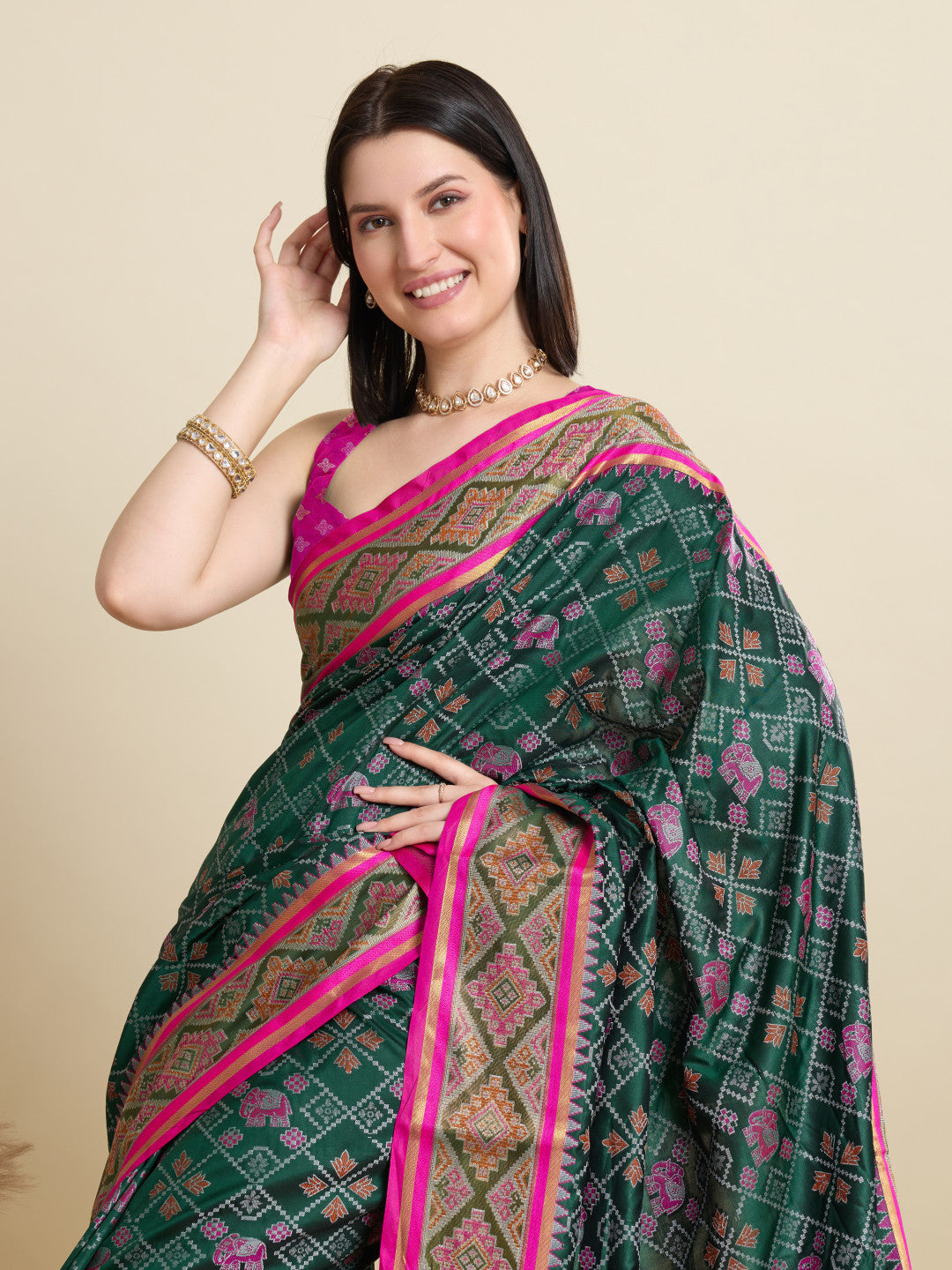 Patola silk saree with weaving work