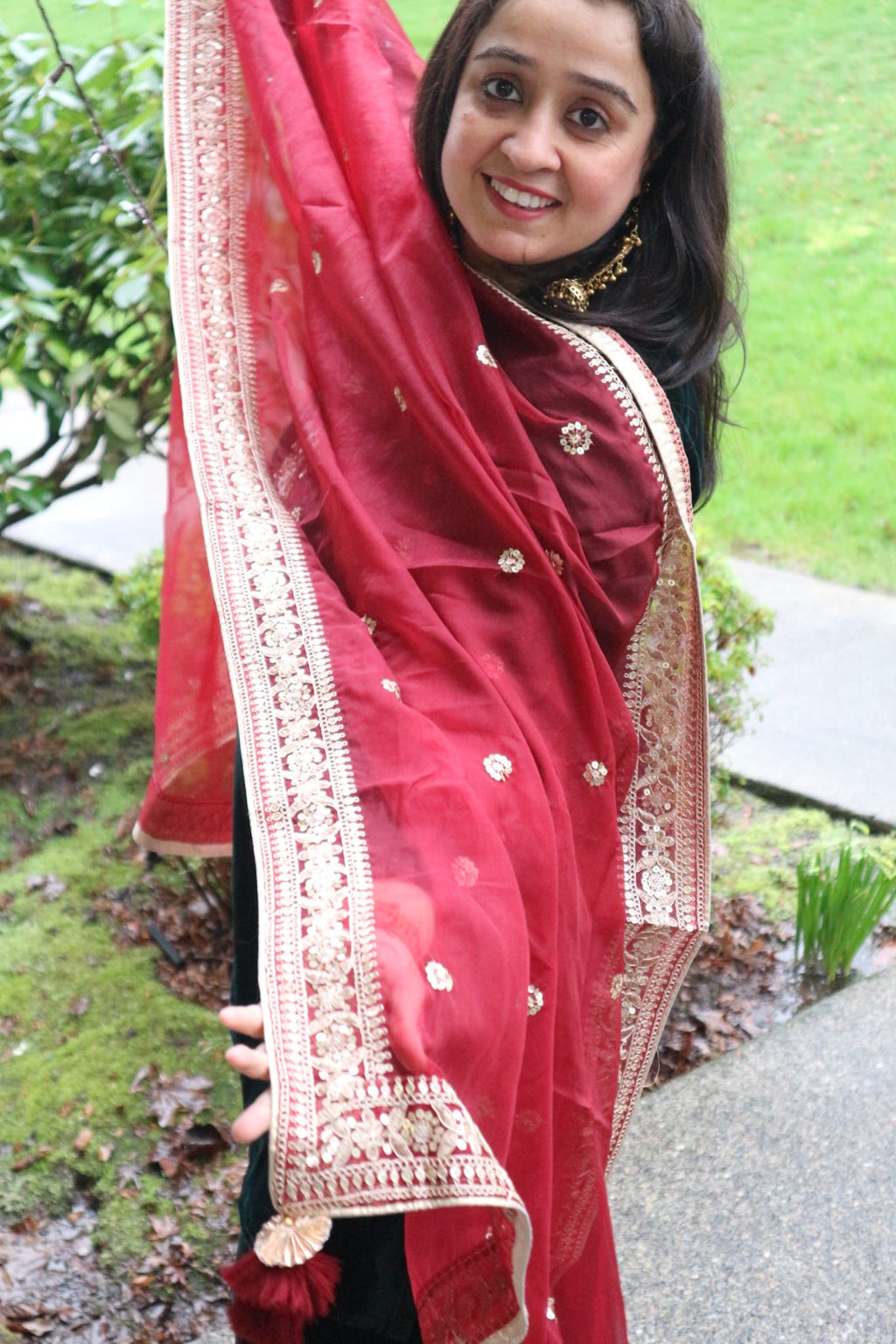 The Sindoor Soirée - Organza Dupatta