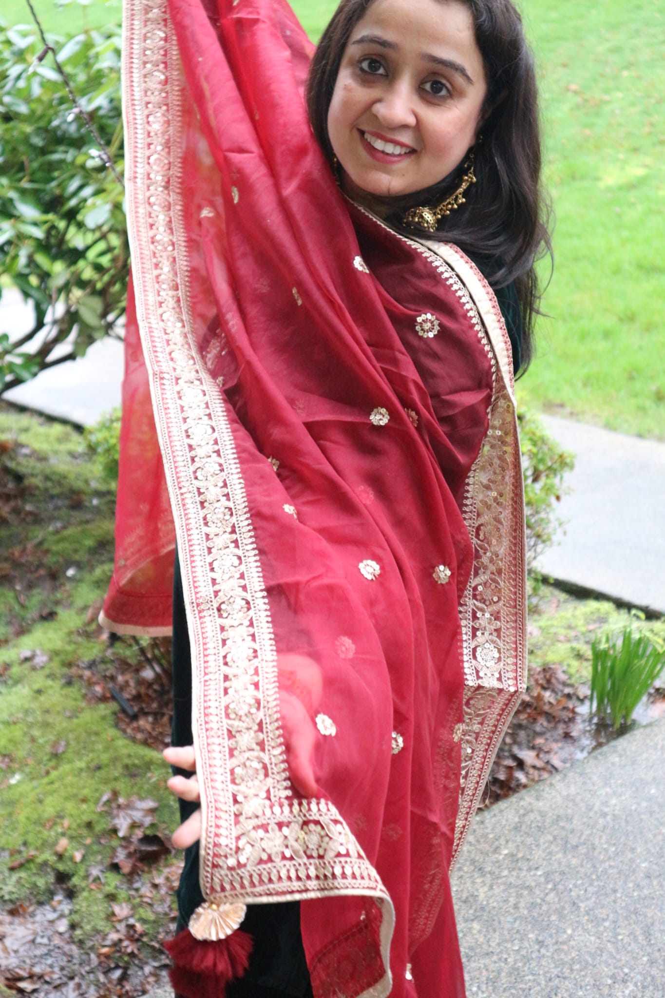 The Sindoor Soirée - Organza Dupatta