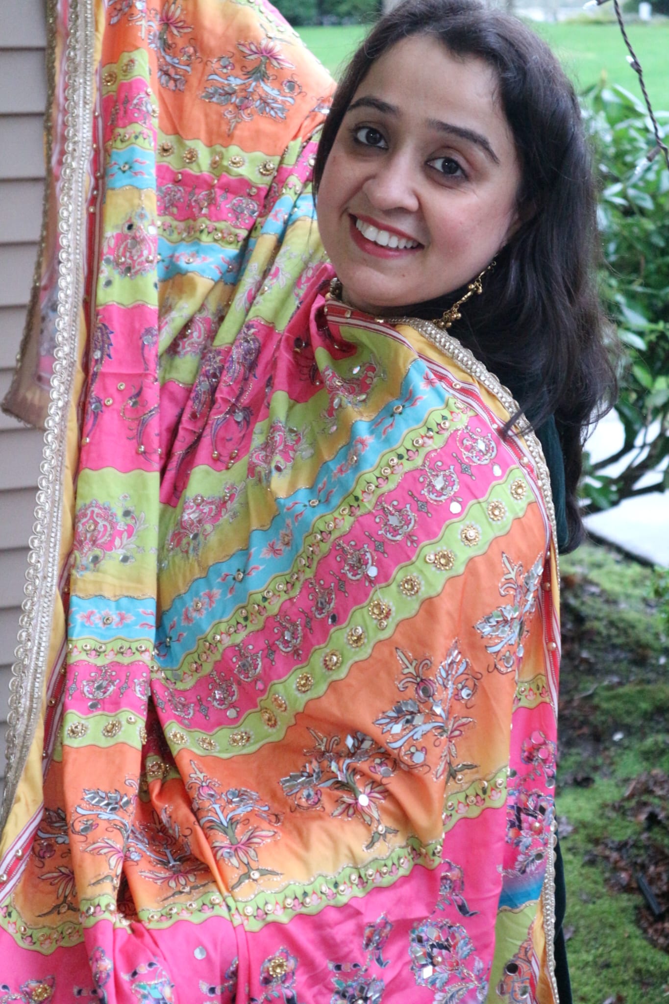 The Nomad Canvas – Mirror Work Crepe Dupatta