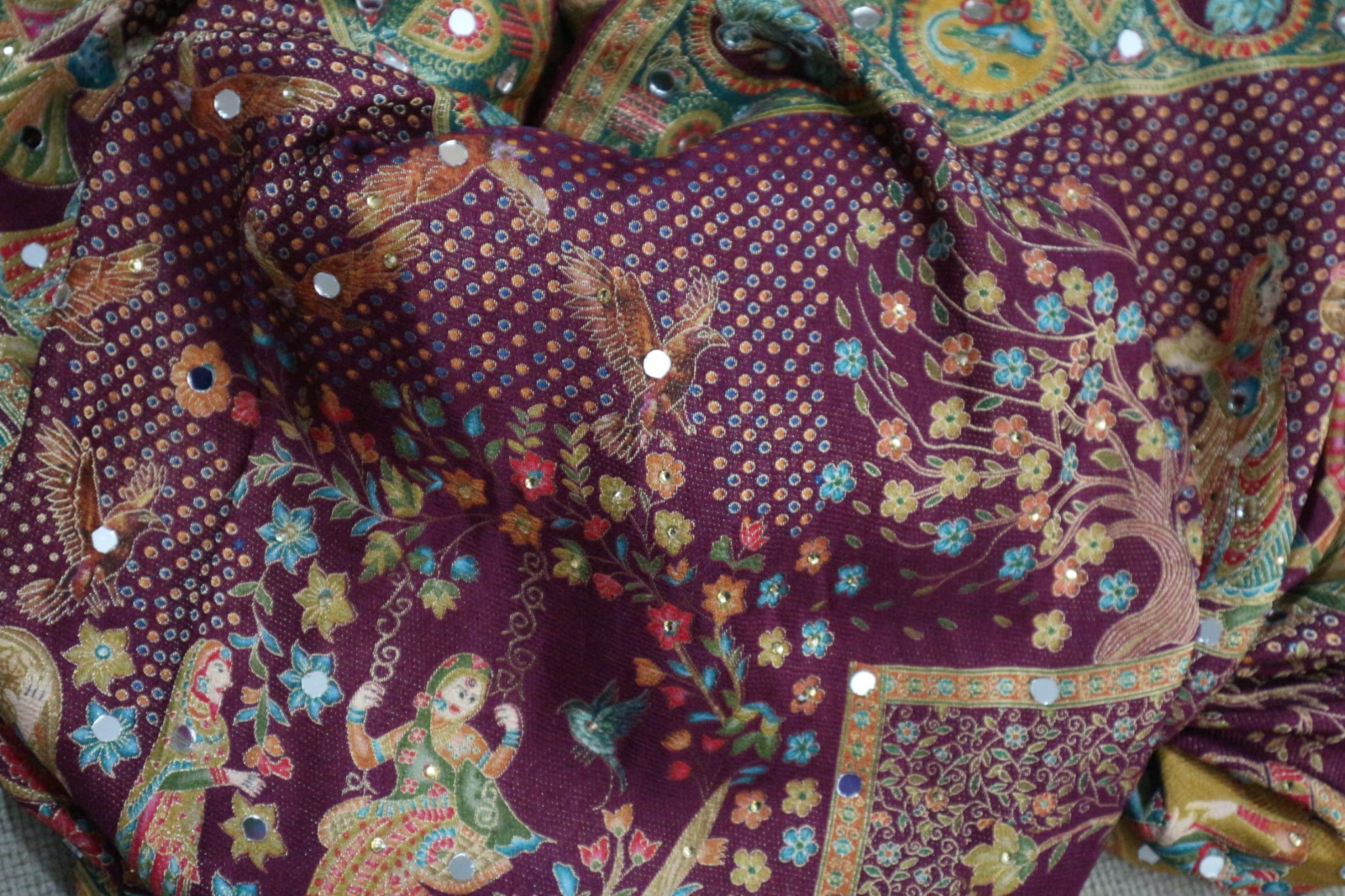 The Mehrunisa Mehfil - Mughal Edition Silk Dupatta