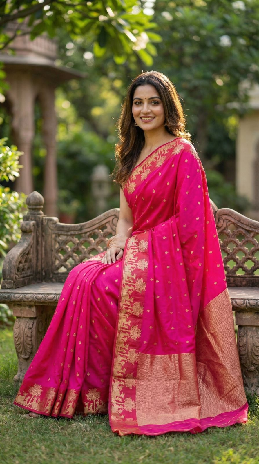 Banarasi soft silk saree with zari weaving work