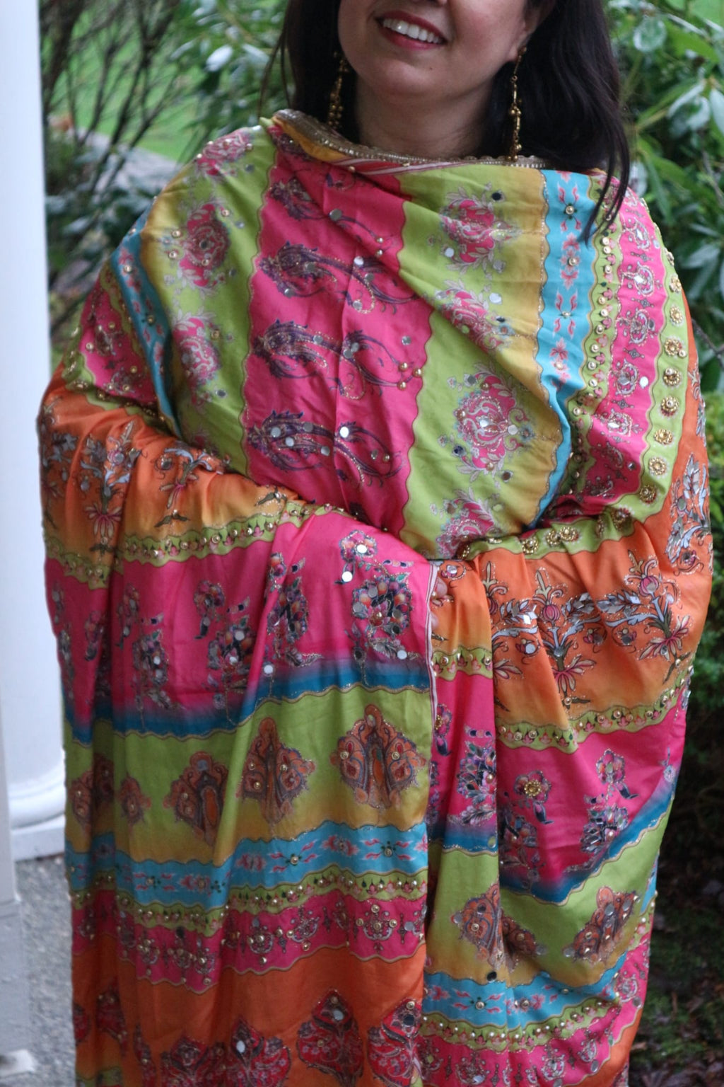The Nomad Canvas – Mirror Work Crepe Dupatta