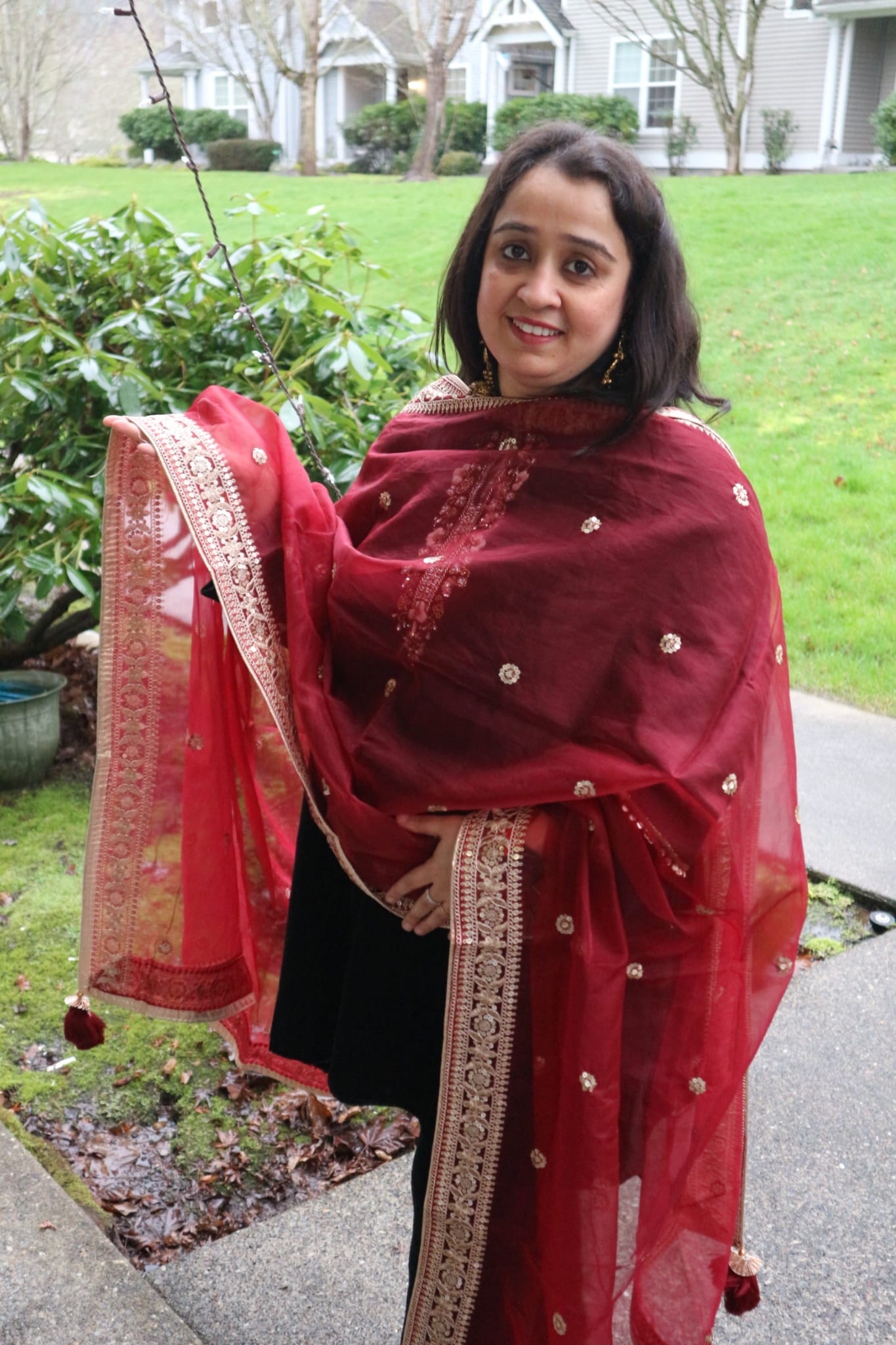 The Sindoor Soirée - Organza Dupatta
