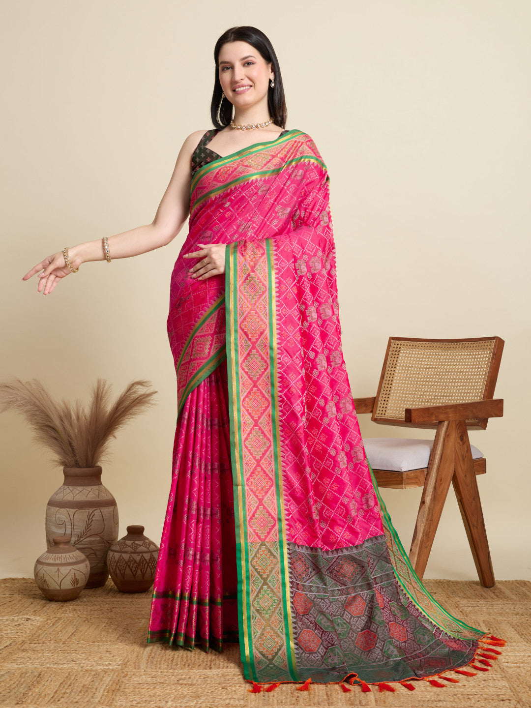 Patola silk saree with weaving work