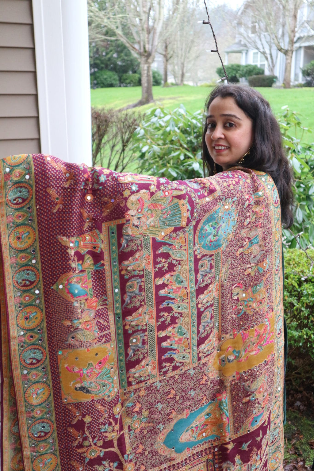 The Mehrunisa Mehfil - Mughal Edition Silk Dupatta
