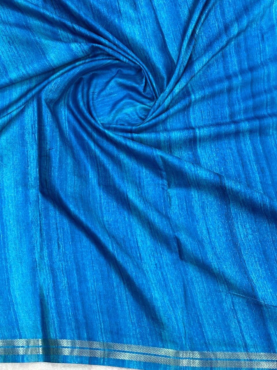Munga silk saree with kalamkari printed work and zari border