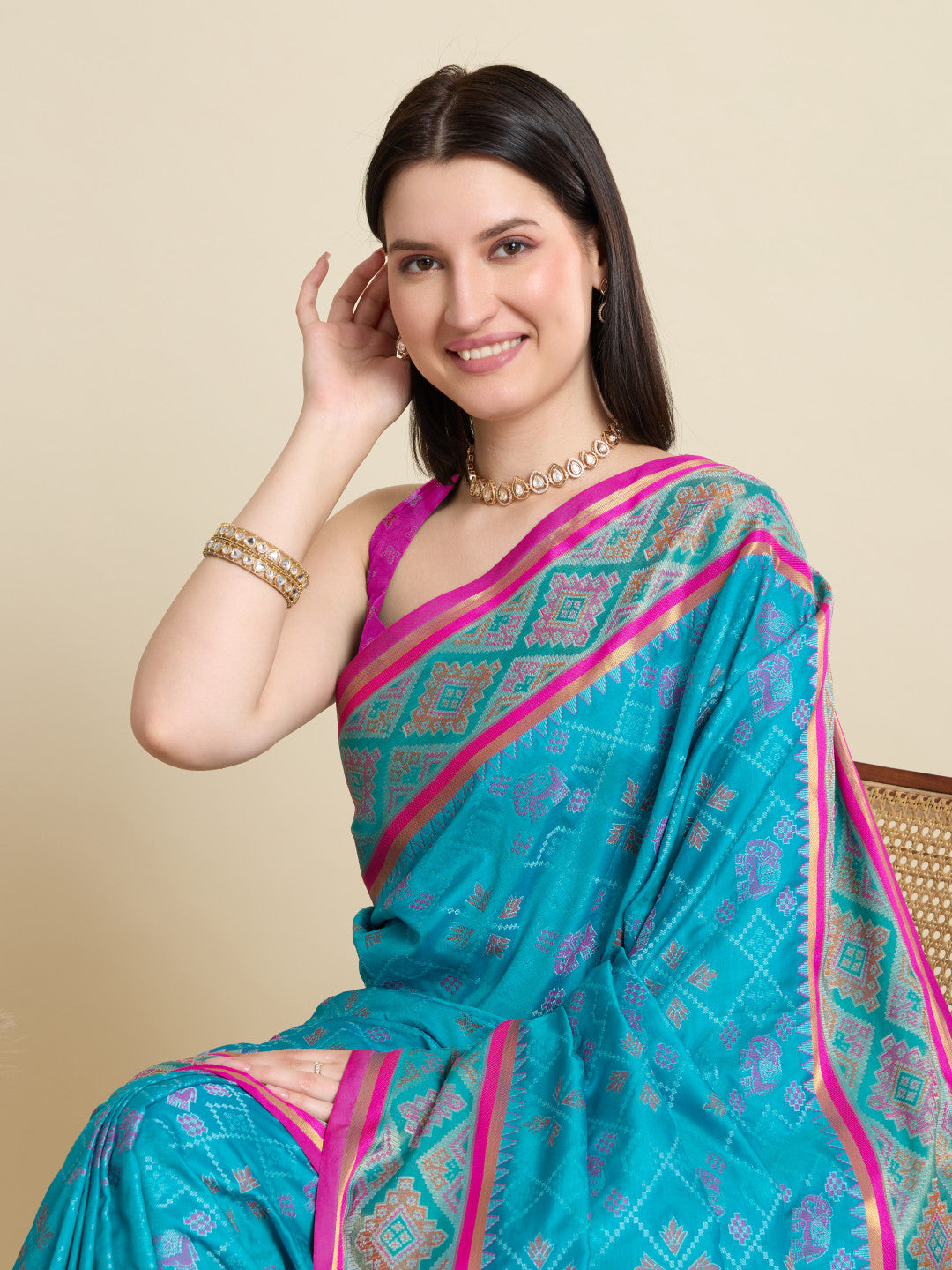 Patola silk saree with weaving work
