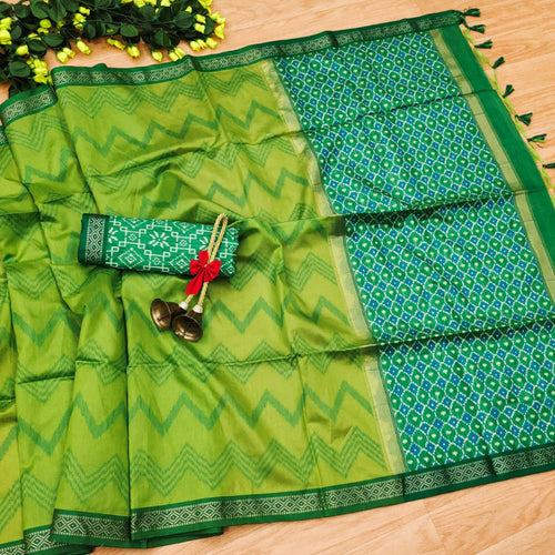 Tussar silk saree with zari woven work