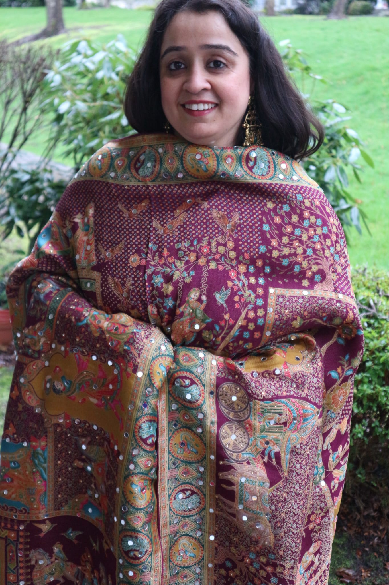 The Mehrunisa Mehfil - Mughal Edition Silk Dupatta