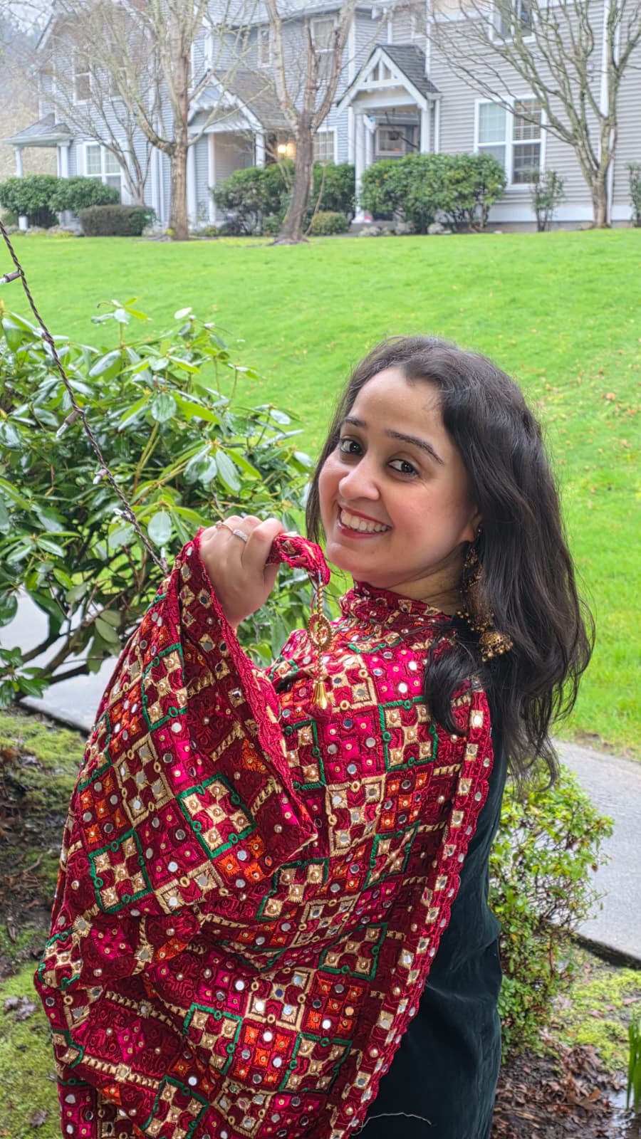 The Ruby Tapestry - Phulkari Dupatta