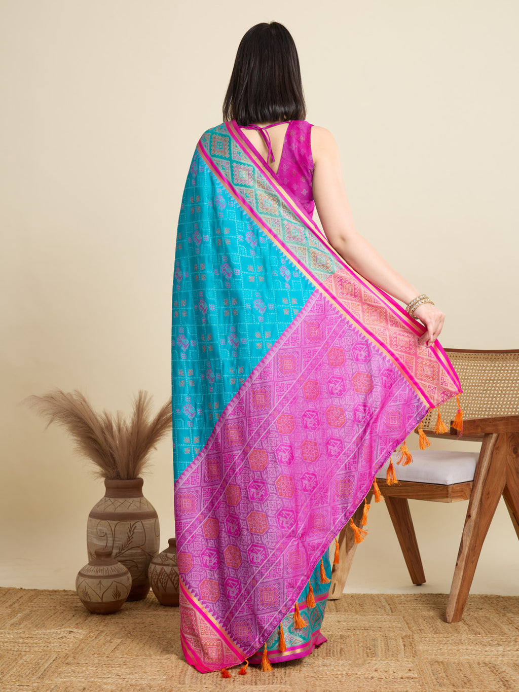 Patola silk saree with weaving work