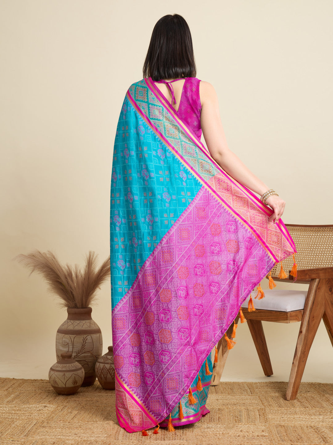 Patola silk saree with weaving work