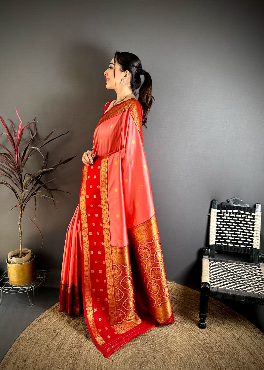 soft banarasi silk saree with zari weaving work