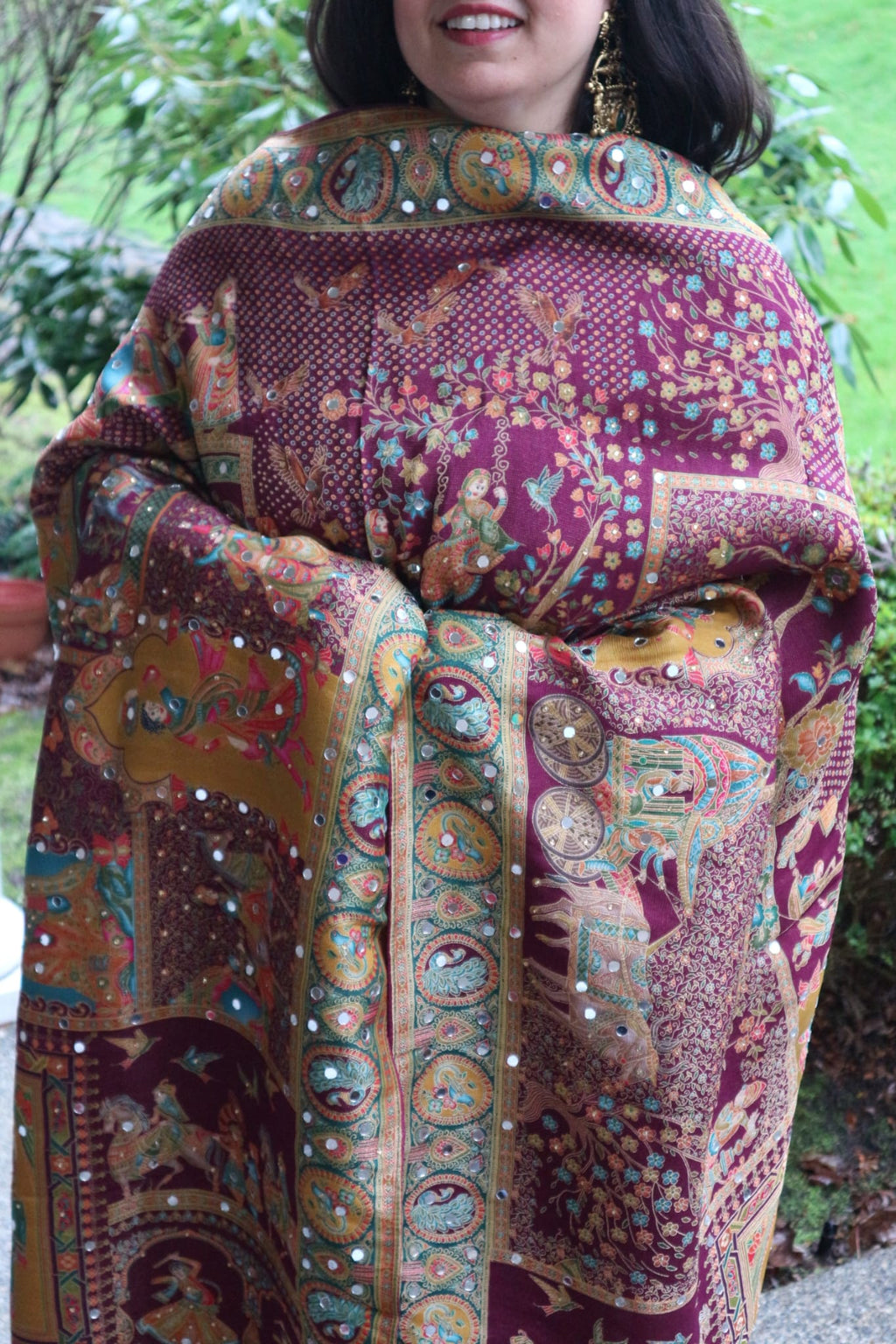 The Mehrunisa Mehfil - Mughal Edition Silk Dupatta