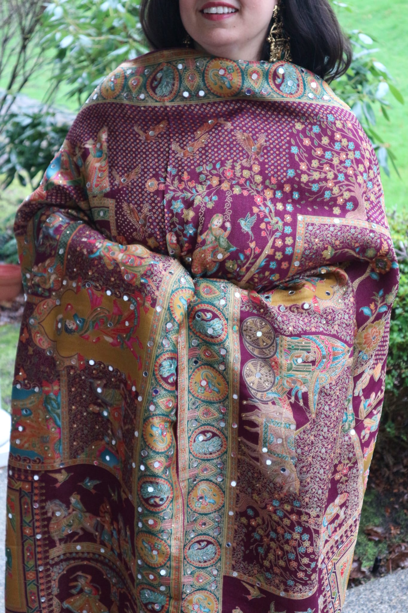 The Mehrunisa Mehfil - Mughal Edition Silk Dupatta