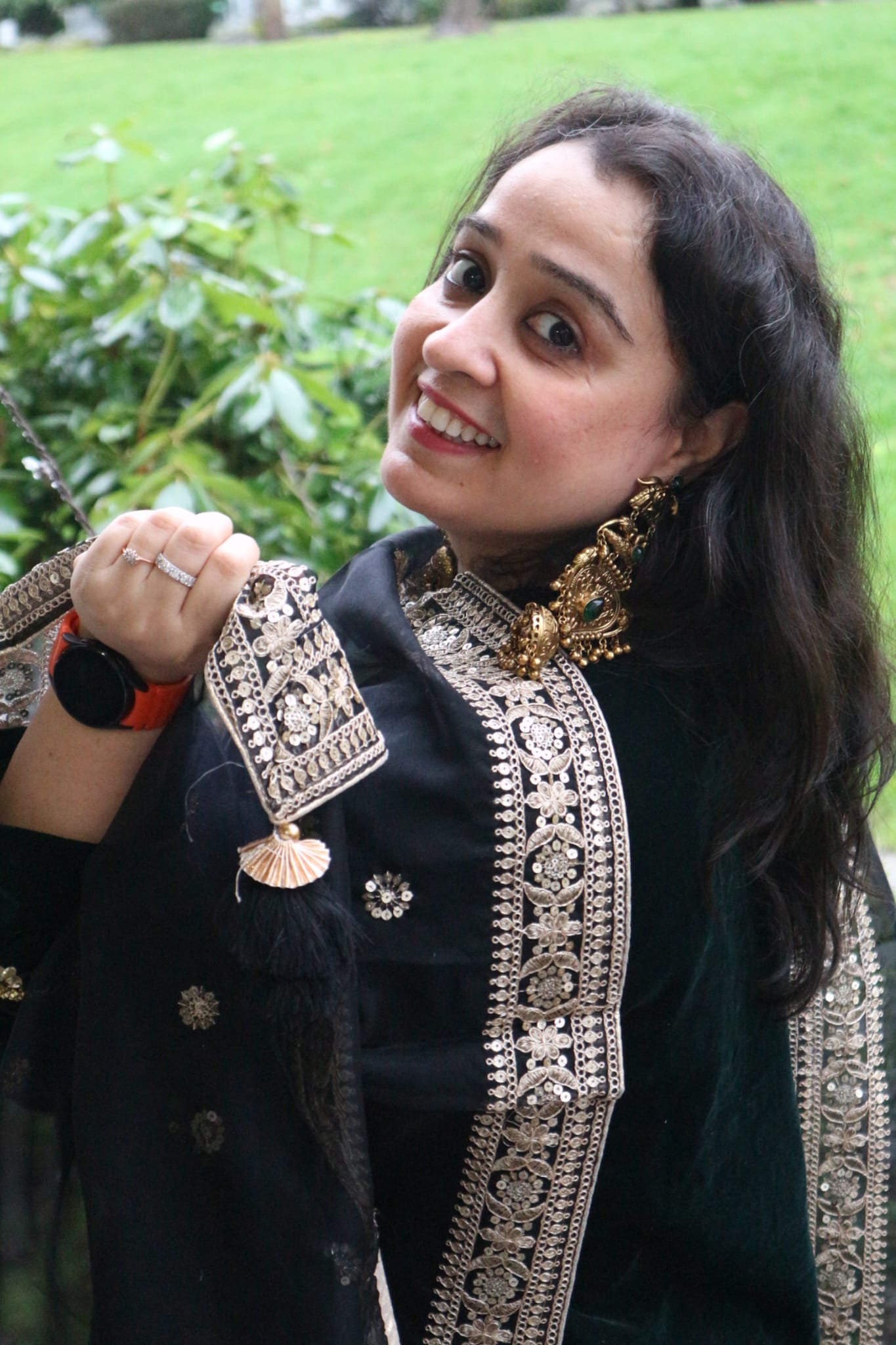 The Midnight Noir - Organza Dupatta