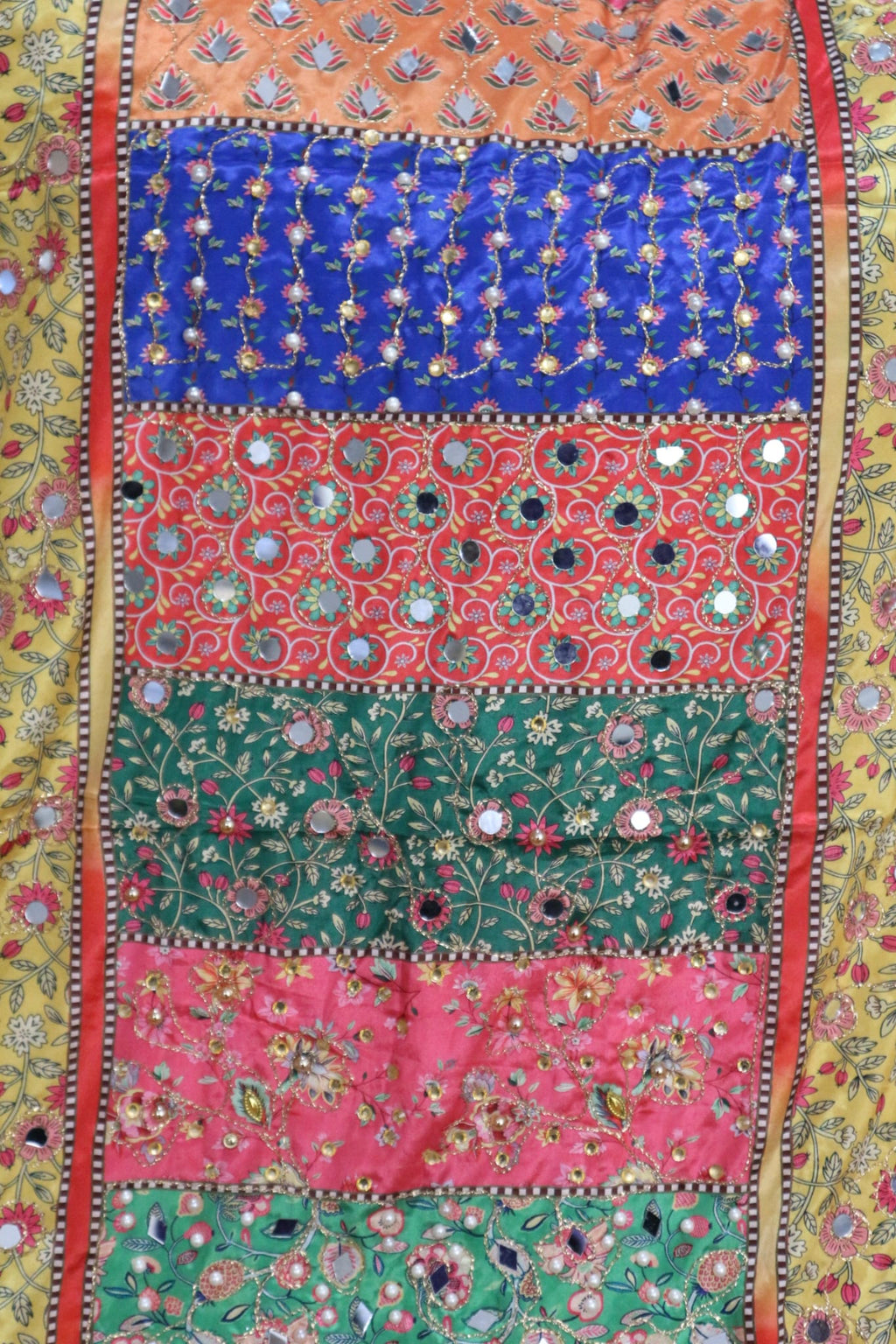 The Boheme Mosaic – Mirror Work Crepe Dupatta