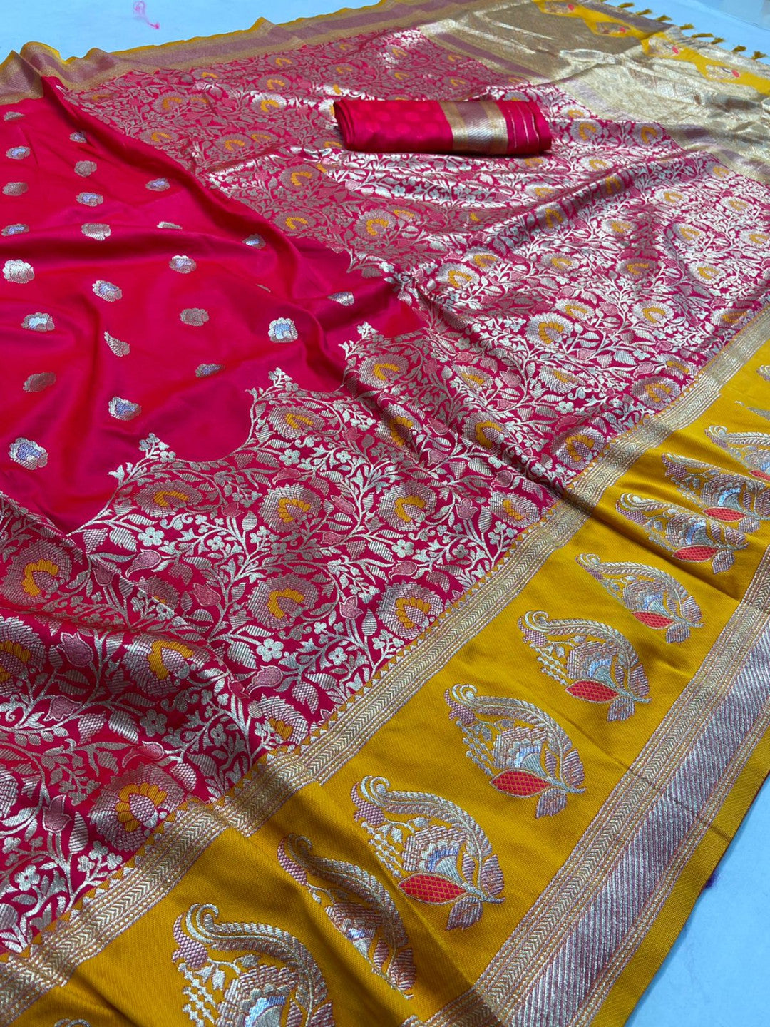 Kanchipuram silk saree with zari weaving work