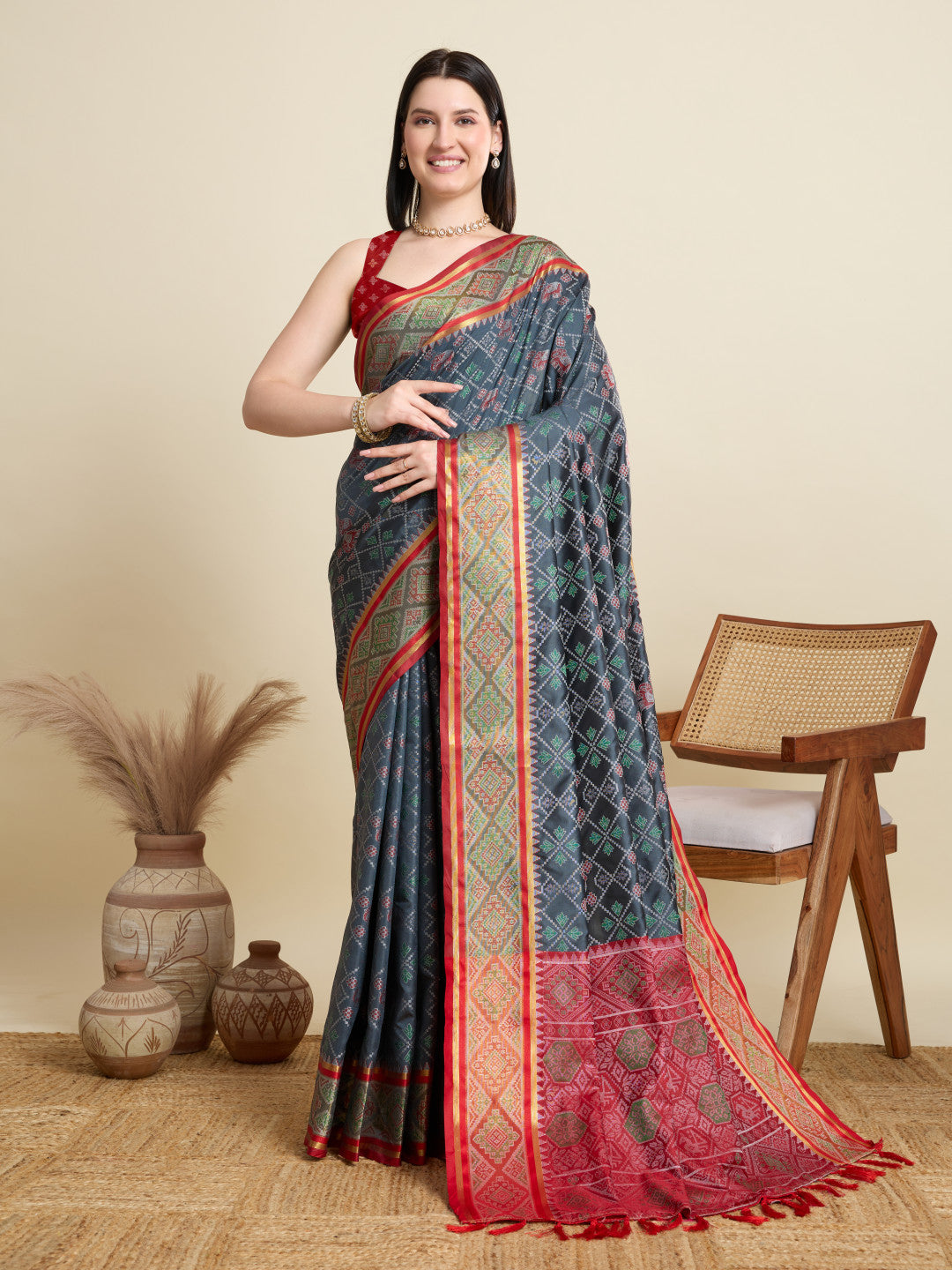 Patola silk saree with weaving work