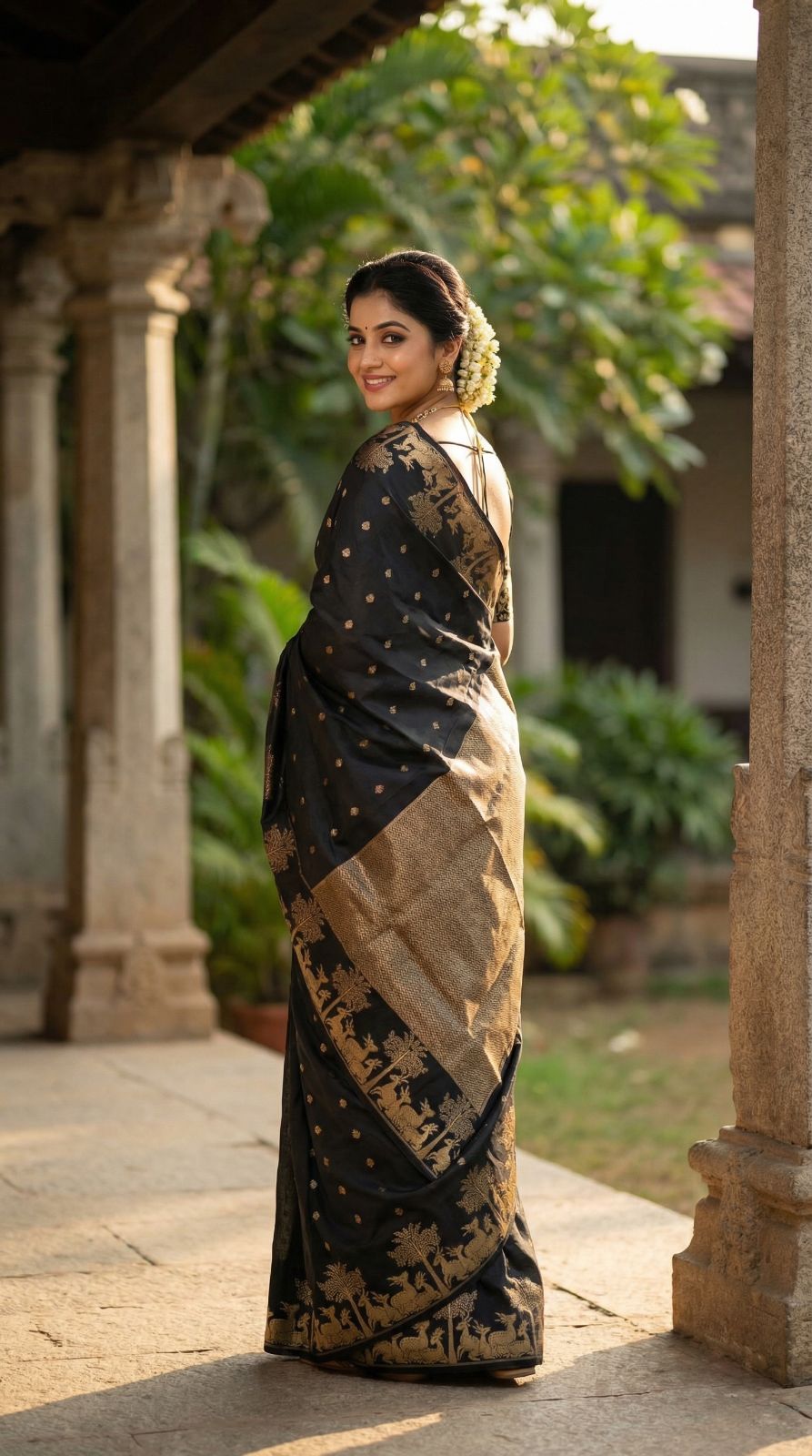 Banarasi soft silk saree with zari weaving work
