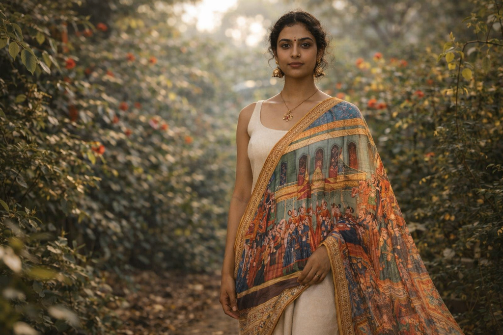 Darbar-e-Ras - Heritage Art Silk Dupatta