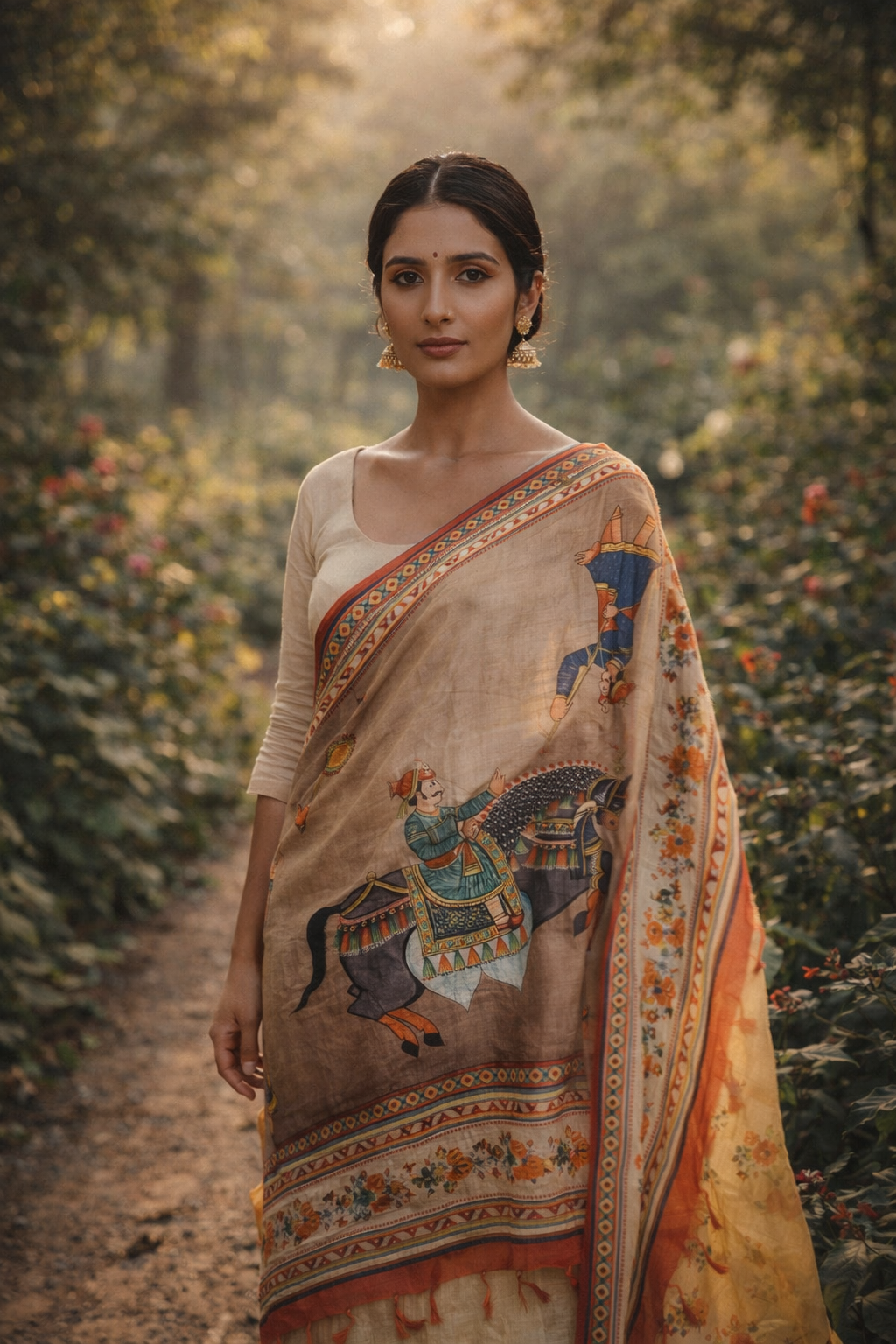 The Procession - Art Silk Dupatta