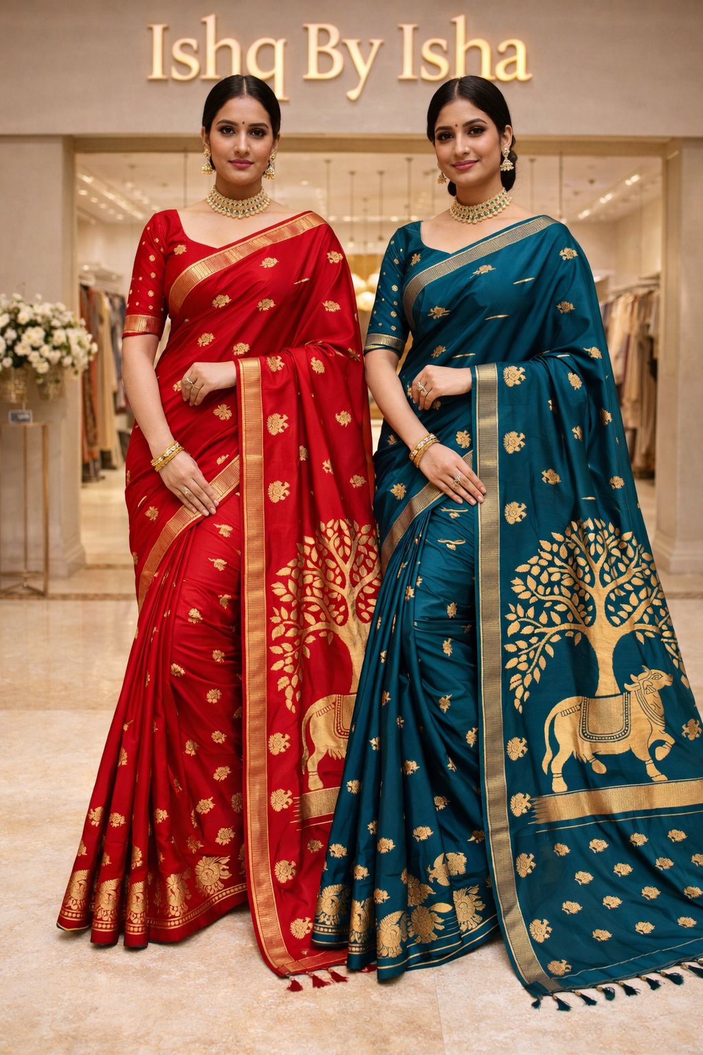 Premium soft banarasi silk saree with pichwai zari weaving work