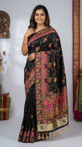 Rajwadi viscose pashmina silk weaving saree with lagdi patta pallu