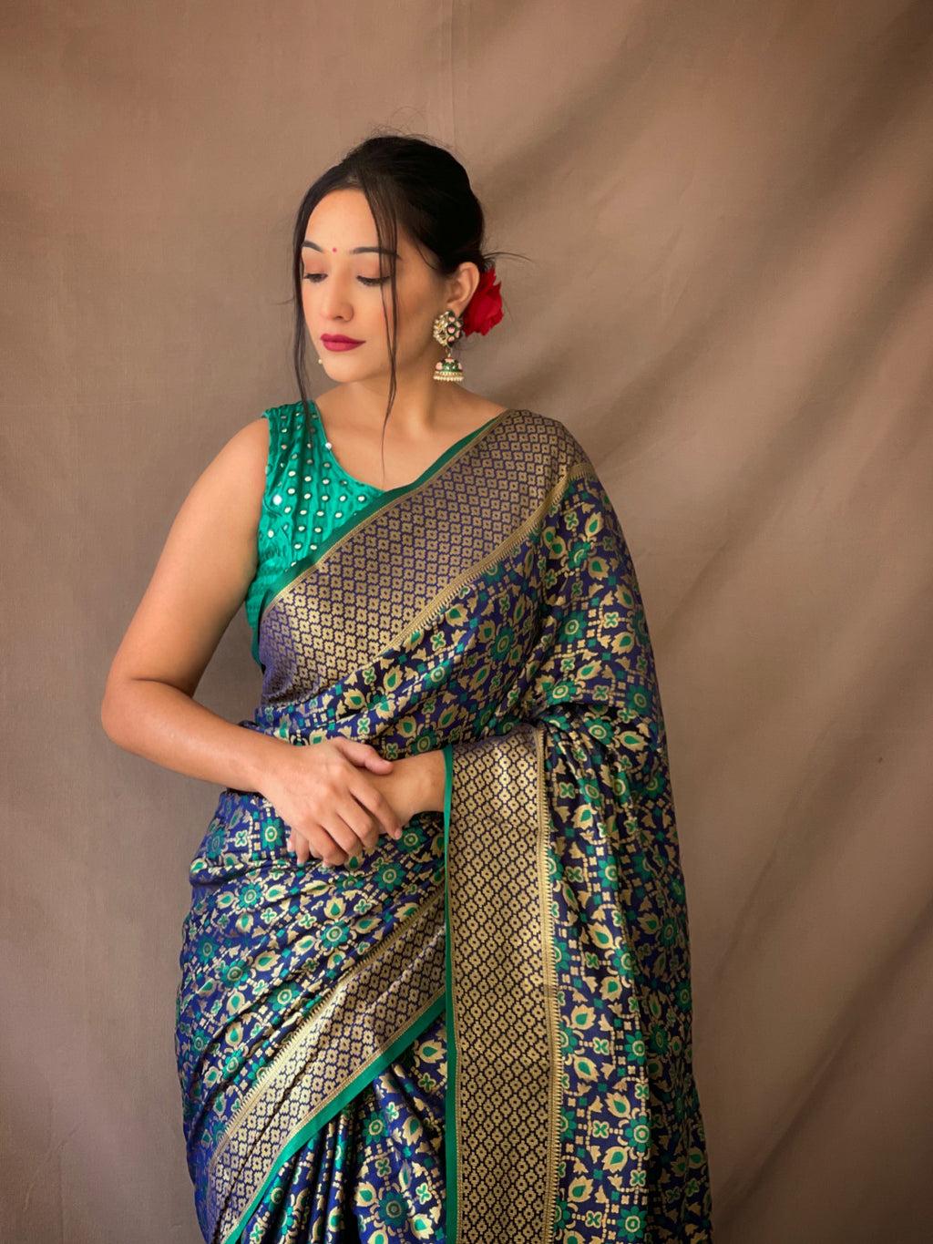 Patola silk saree with zari weaving work