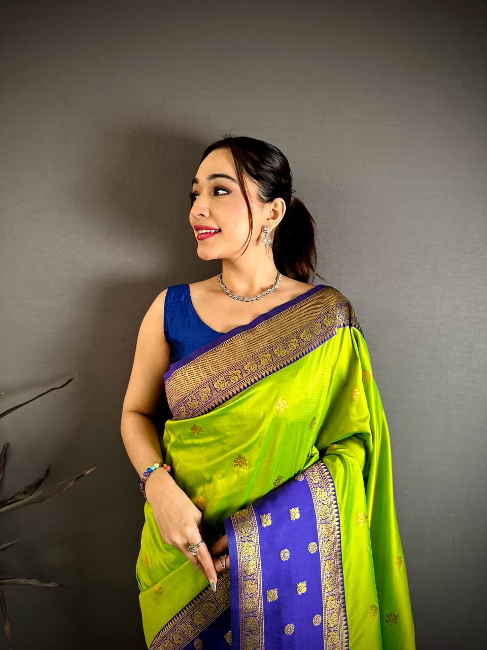 soft banarasi silk saree with zari weaving work