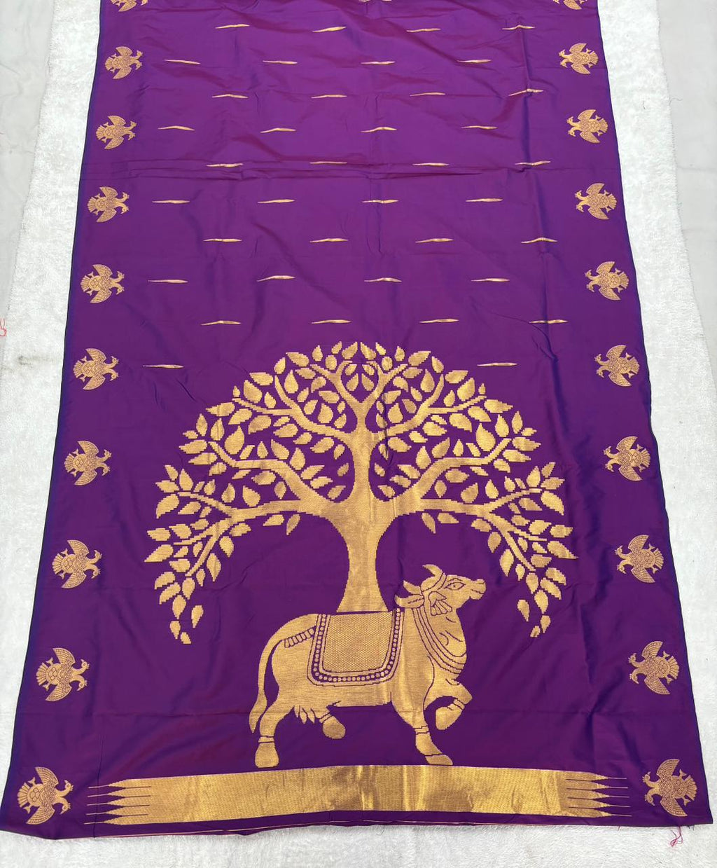 Premium soft banarasi silk saree with pichwai zari weaving work