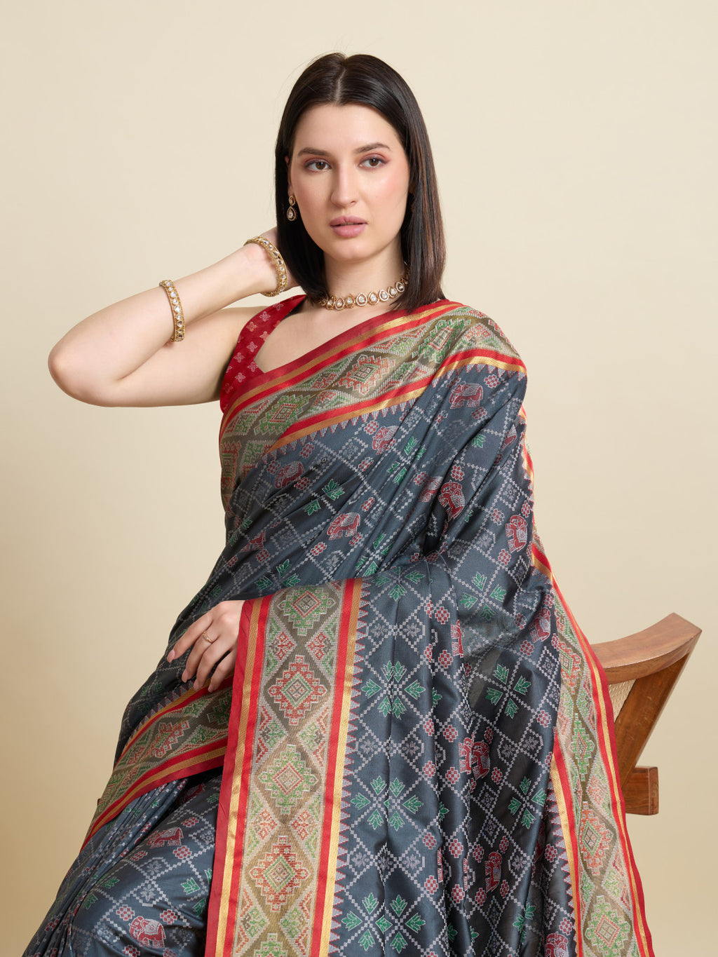 Patola silk saree with weaving work