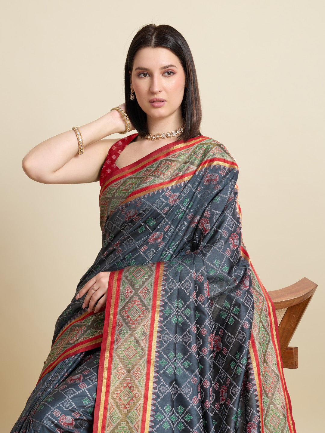 Patola silk saree with weaving work