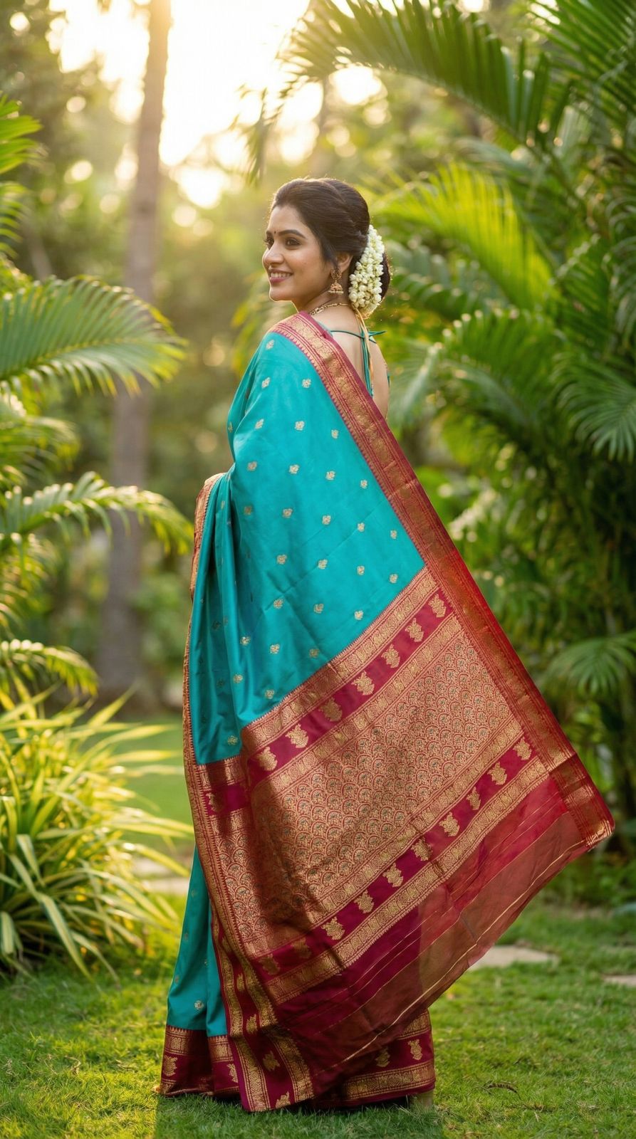soft banarasi silk saree with zari weaving work
