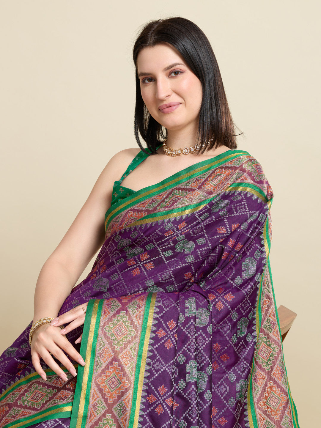 Patola silk saree with weaving work