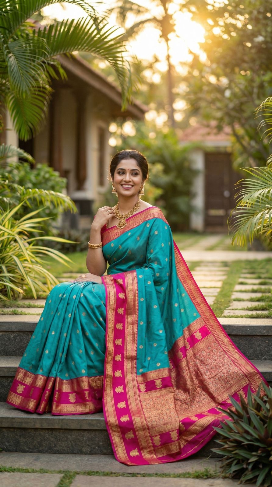 soft banarasi silk saree with zari weaving work