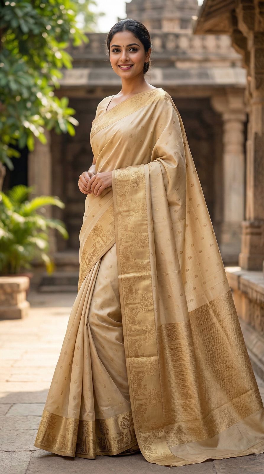 Banarasi soft silk saree with zari weaving work