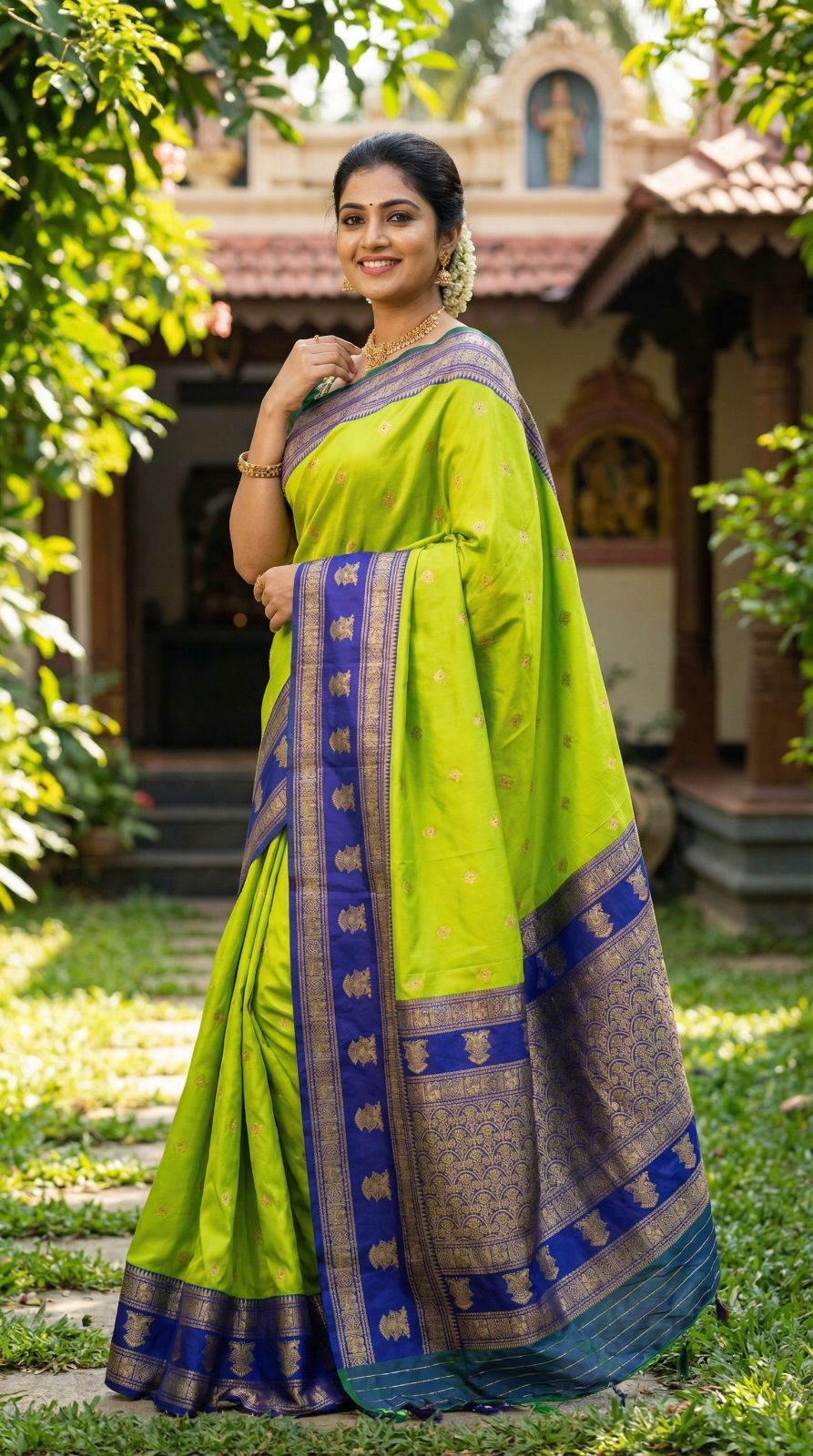 soft banarasi silk saree with zari weaving work
