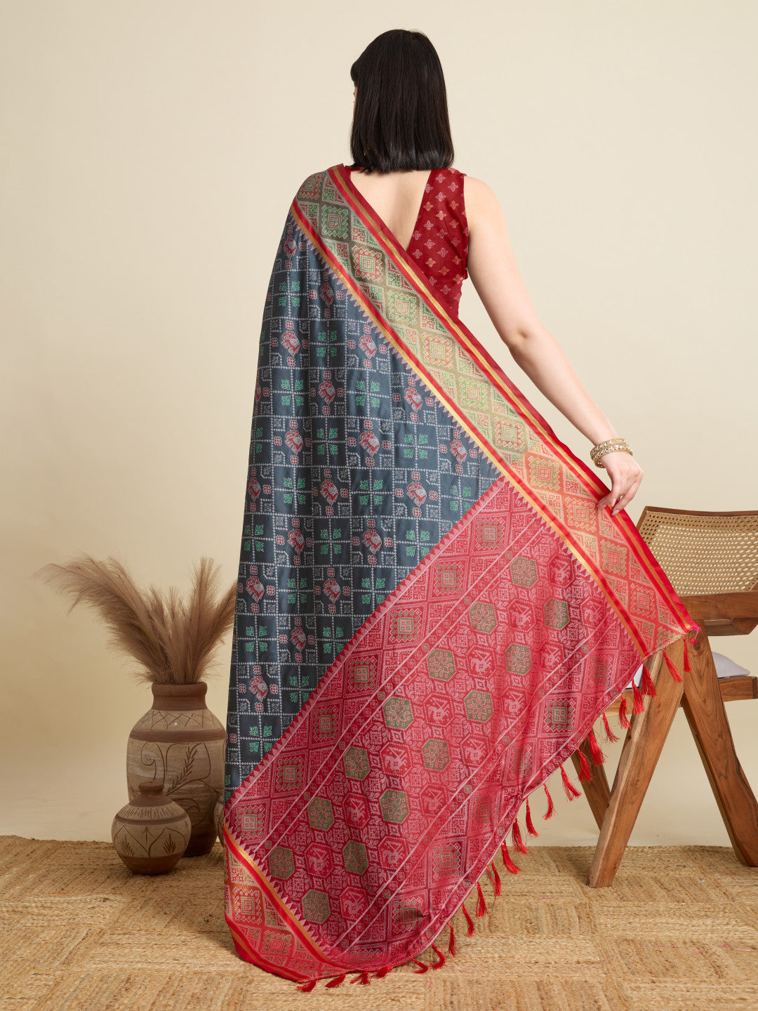 Patola silk saree with weaving work
