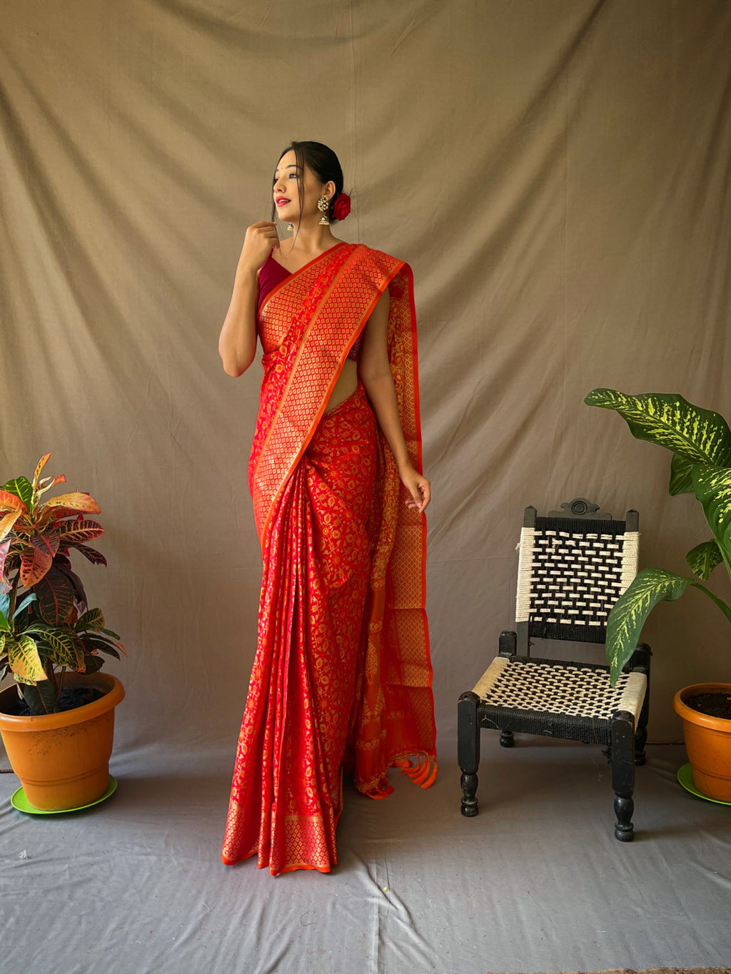 Patola silk saree with zari weaving work