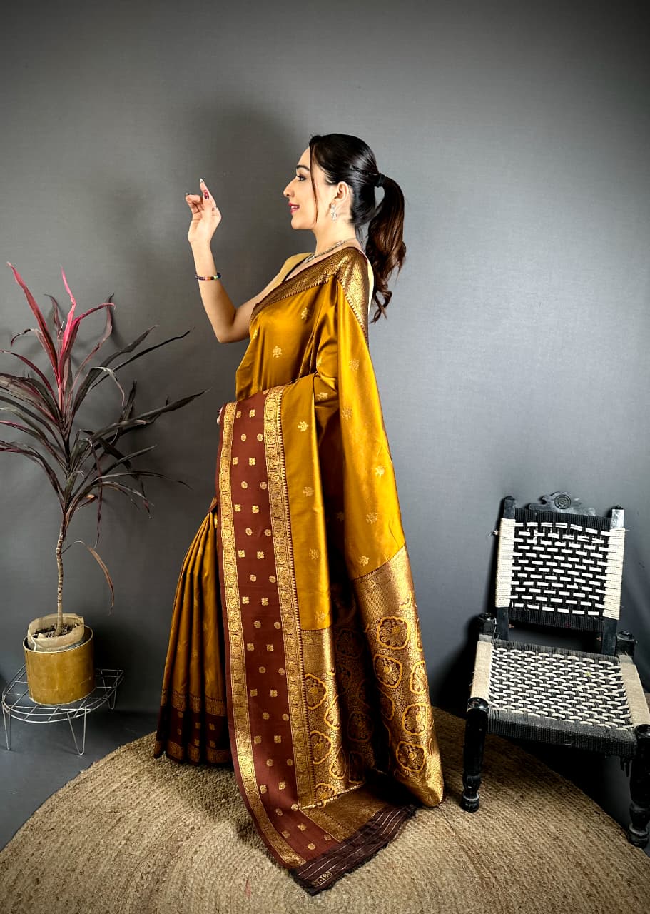 soft banarasi silk saree with zari weaving work