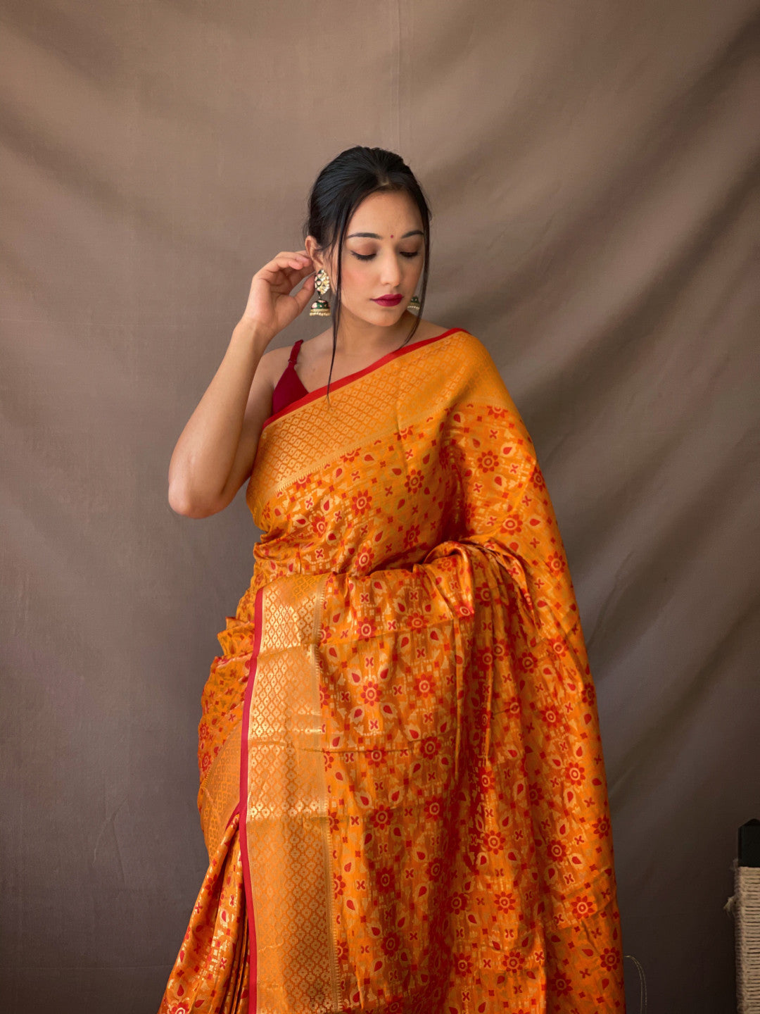 Patola silk saree with zari weaving work