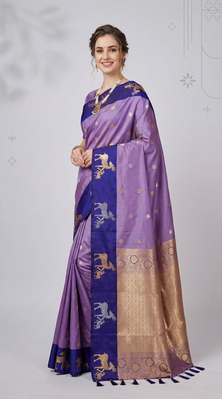 Premium banarasi soft silk saree with zari weaving work