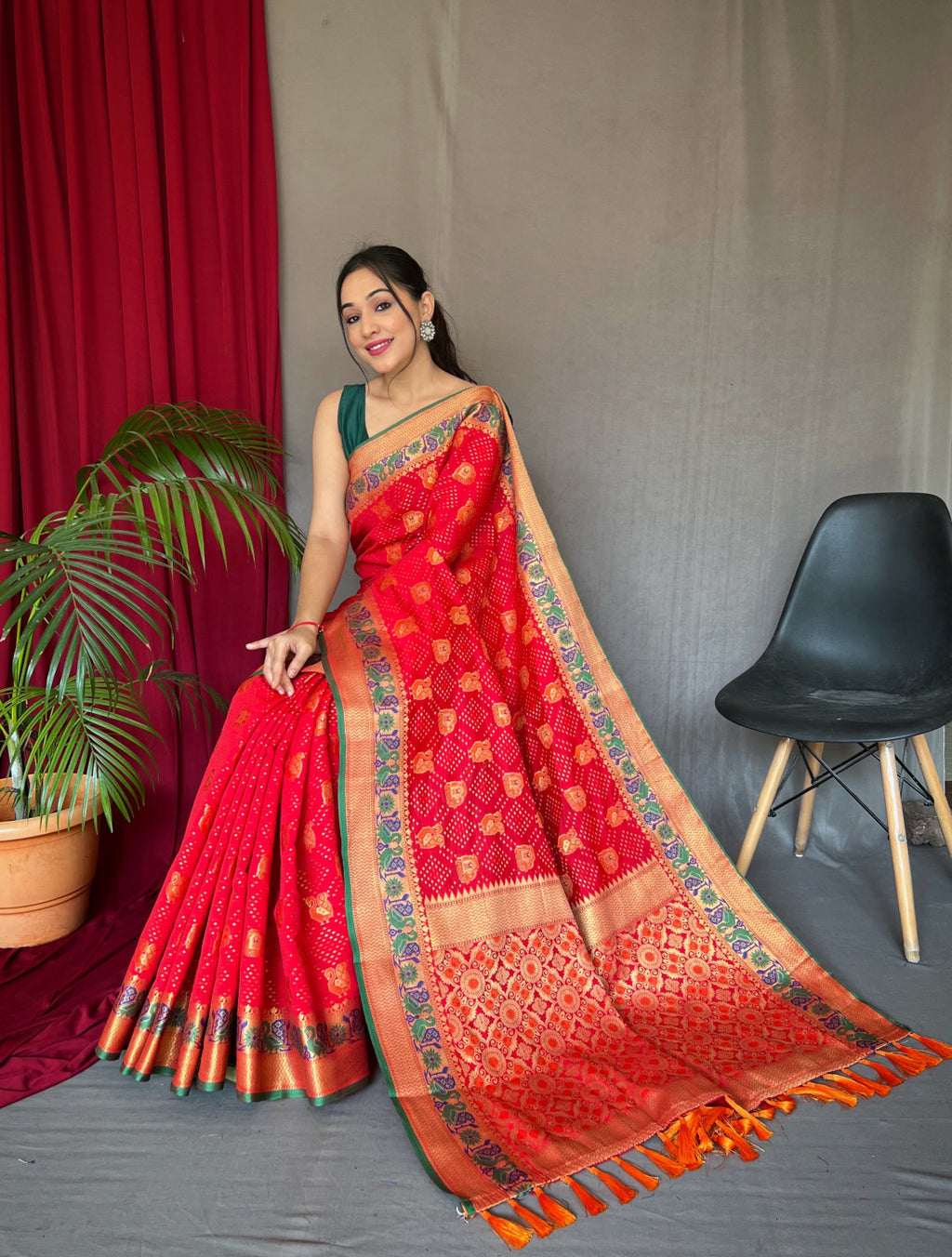 Patola silk saree with weaving work